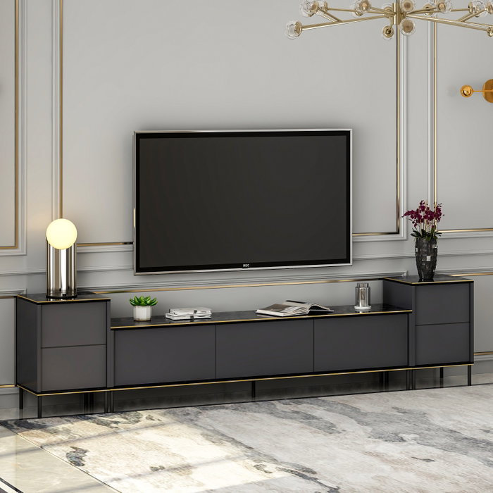 Hanah Home Mueble de TV Antracita Hanah Home Mueble de TV Antracita